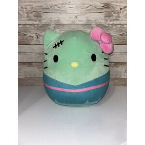 Squishmallows Hello Kitty Halloween 8" Plush Toy Frankenstein Zombie EUC